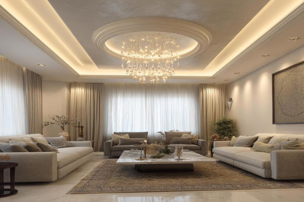 Beautiful and useful home living space with stylish décor, smart storage, indoor plants, and organized furniture